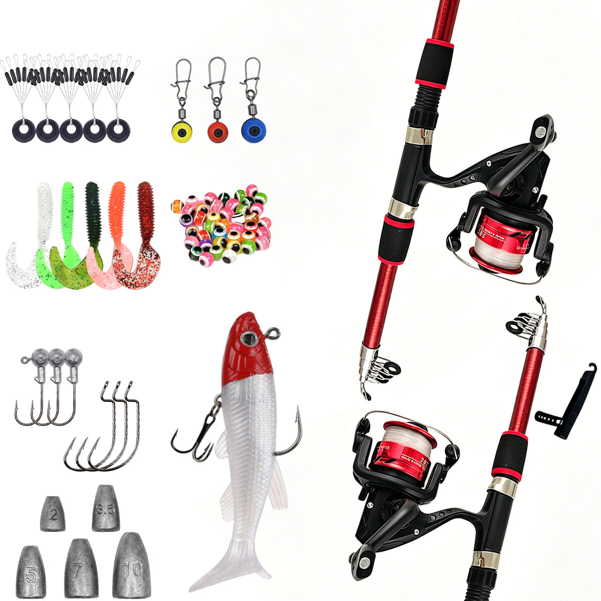 Conjunto de Vara de Pesca e Ca - Fishing Rod Spinning avaliação e preço