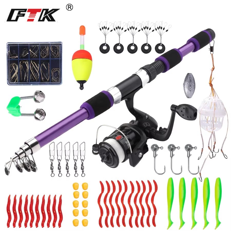 Ftk 1.8m portátil fiação vara  - Fishing Rod Carbon Fiber avaliação e preço
